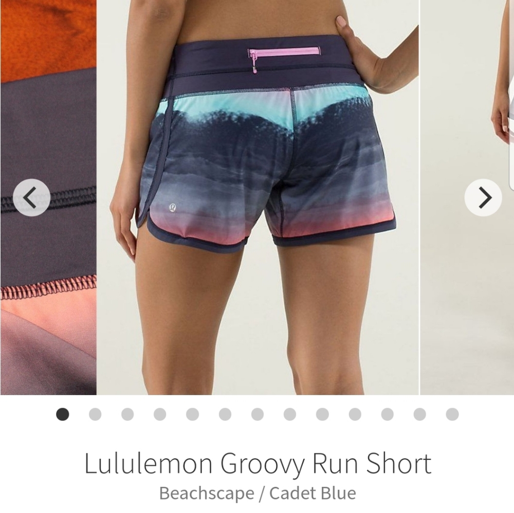 Lululemon groovy run beachscape shorts sz 4 rare - Picture 1 of 4